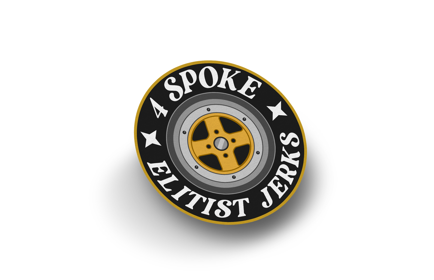 4 Spoke Elitist Jerks Sticker (3 in.)